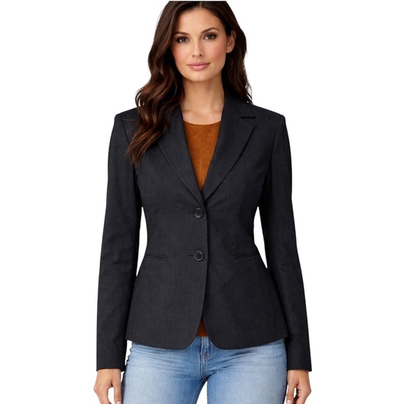 Mexx Jackets & Blazers - Mexx Dark Gray Wool Blend Tailored Women's Blazer Jacket